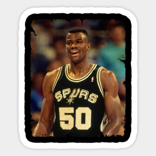 David Robinson - Vintage Design Of Basketball Sticker